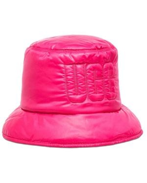 UGG Hut W Aw Quilted Logo Bucket Hat Neon - Pink