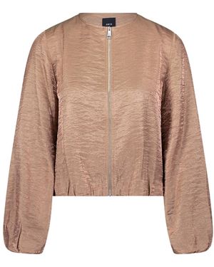 Zero Jacke Mit Knittereffekt - Natur