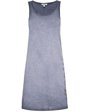 SOCCX Ärmelloses Sommerkleid Mit Wording Print - Lila