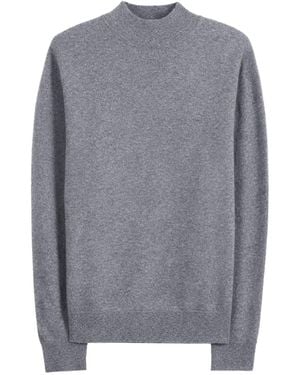 Gobi Cashmere Pullover Timeless Mock Neck Cashmere Sweater - Grau