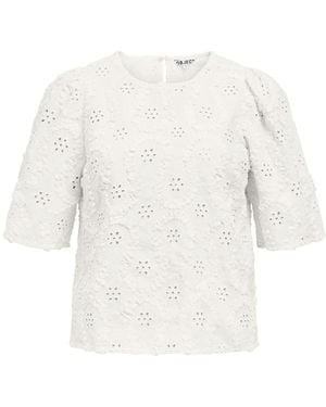 Object Bluse Objlaily - Weiß