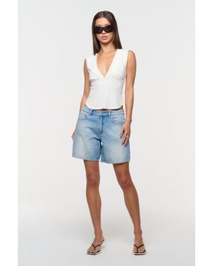 Abrand Jeans 95 Mid Relaxed Short Karlie Recycled - Blue