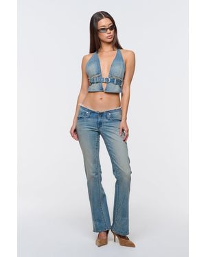 Abrand Jeans Mikey Halter Belt Top - Blue