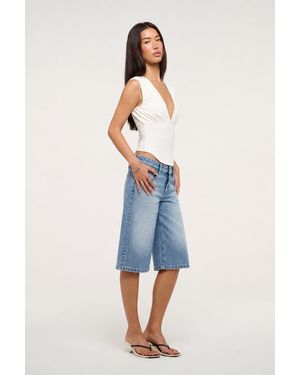 Abrand Jeans 00 Super Low & Wide Capri Juliette - Blue