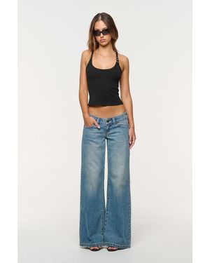 Abrand Jeans 00 Super Low & Wide Tall Cassidy Recycled - Blue