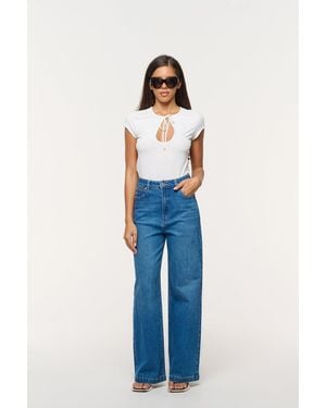 Abrand Jeans 94 High & Wide Petite Ivy - Blue