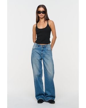 Abrand Jeans 95 Mid & Baggy Celeste Recycled - Blue