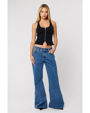 Abrand Jeans 99 Low Baggy Flare Eva Organic - Blue