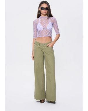 Abrand Jeans 00 Super Low & Wide Drill Khaki - Green