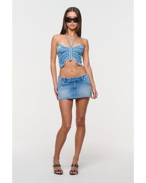 Abrand Jeans 00 Super Low Mini Skirt Bodhi Recycled - Blue