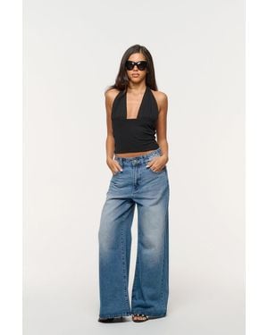 Abrand Jeans 94 High & Baggy Petite Tamara Cinch Recycled - Blue