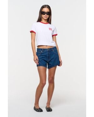 Abrand Jeans 95 Mid Malibu Short Tavi Recycled - Blue