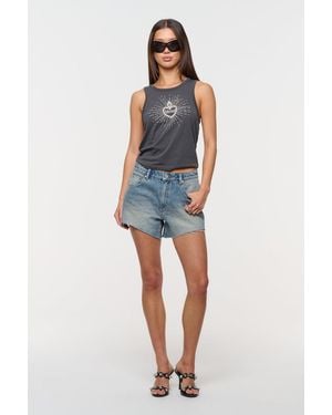 Abrand Jeans 95 Mid Malibu Short Kit Recycled - Blue