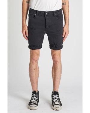 Abrand Jeans Dropped Skinny Short Blackout - Blue
