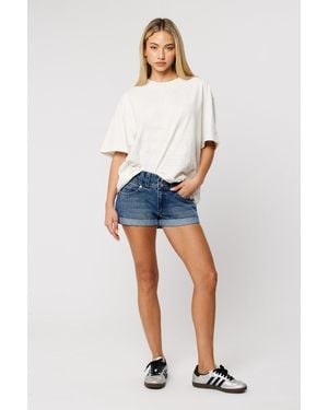 Abrand Jeans 99 Short Alicia Turn Up - Blue