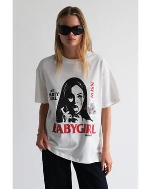 Abrand Jeans Babygirl Tom Tee - White