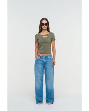 Abrand Jeans 99 Low & Baggy Recycled Petite Jeans - Blue