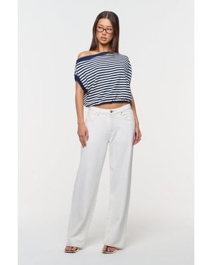 Abrand Jeans 95 Mid Baggy Porcelain Recycled - White