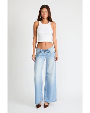 Abrand Jeans 00 Super Low & Wide Kaia Worn - Blue