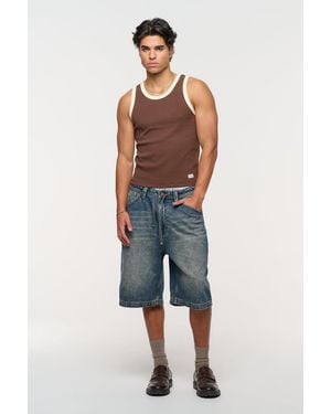 Abrand Jeans A6 Big Baggy Short Bill Recycled - Blue