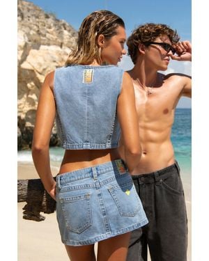 Abrand Jeans Rip Curl 99 Low Skirt Ariane Tape - Gray
