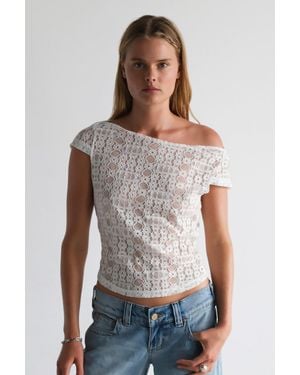 Abrand Jeans Little Miss Lace Tee - White