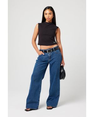 Abrand Jeans 95 Mid Baggy Petite Bella - Blue