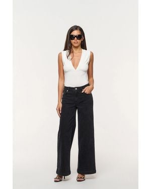 Abrand Jeans 95 Mid & Wide Petite Brie - Black
