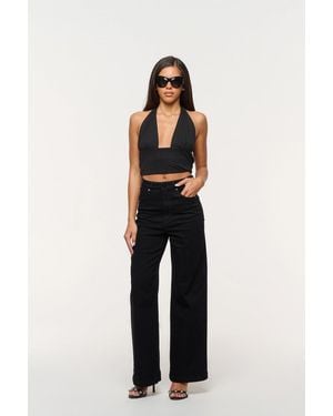Abrand Jeans 94 High & Wide Petite Nellie - Black