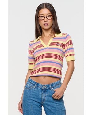 Abrand Jeans Team Player Knit Polo - Red