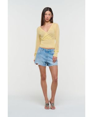 Abrand Jeans 95 Malibu Short Marlowe Recycled Distressed - Blue