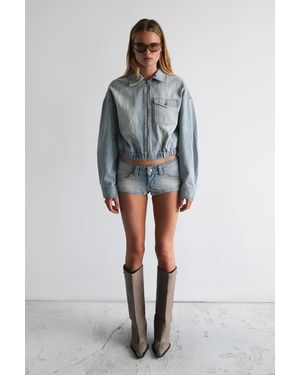 Abrand Jeans 00 Super Low Mini Short Stella - Gray