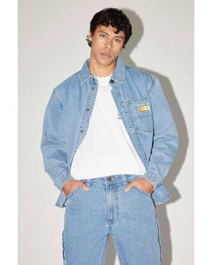 Abrand Jeans Rip Curl A5 Shacket Larry Tape - Blue