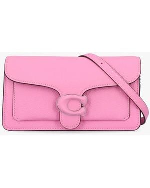 COACH Chalk Tabby Polished Pebble Chain Clutch Os - Pink