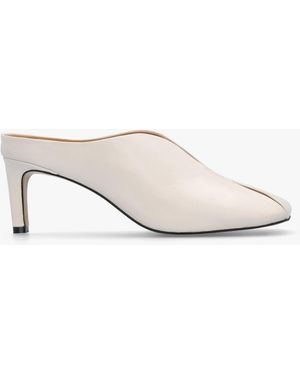 Daniel Squad Square Toe Heeled Mules - White