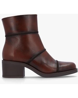 Daniel Tabitha Block Heel Ankle Boots - Brown