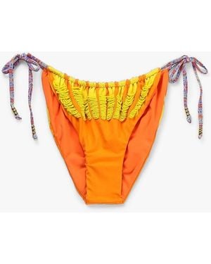It's Now Cool Sun Bead Tie Up Bikini Bottoms - White