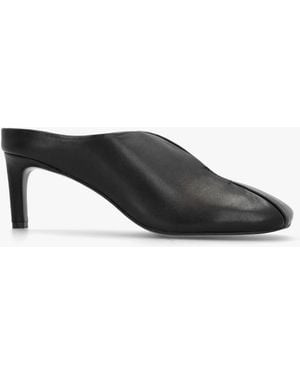 Daniel Squad Square Toe Heeled Mules - Grey