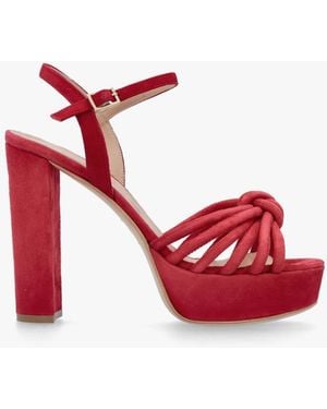 Daniel Aknot Platform Heeled Sandals - Red