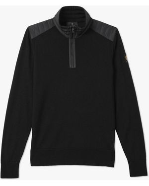 Belstaff Kilmington Quarter Zip Jumper - Black