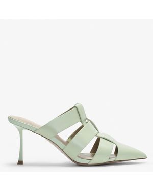 Daniel Sylvie Pointed Toe Heeled Mules - White