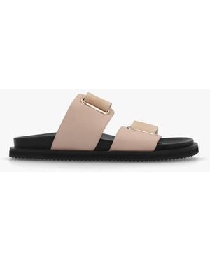Alias Mae Pacey Nude Leather Two Bar Mules - White