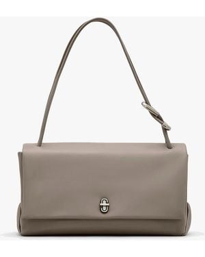 Marc Jacobs The Large Dual Cement Leather Shoulder Bag , Leather - Grey