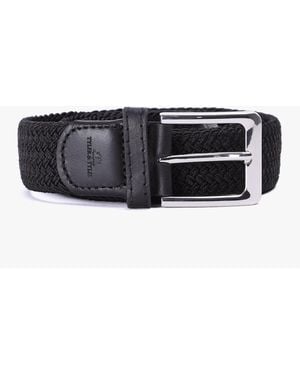 Tyler And Tyler Woven Belt - White