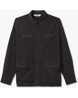 Rains Kano Overshirt , Fabric - Black