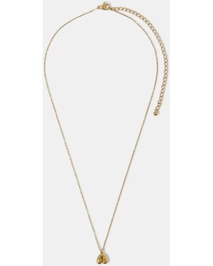 Accessorize Stainless Steel Bubble Initial Pendant Necklace - White