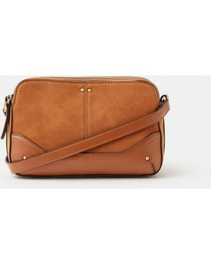 Accessorize Classic Double Zip Crossbody Bag - Pink