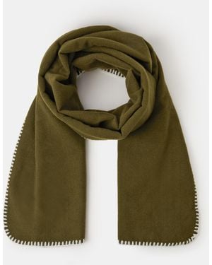 Accessorize Stitched Edge Blanket Scarf - Green