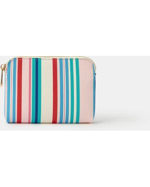 Accessorize Stripe Coin Purse - Blue