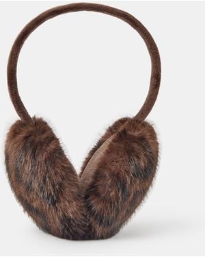 Accessorize Leopard Print Faux Fur Earmuffs - Multicolour